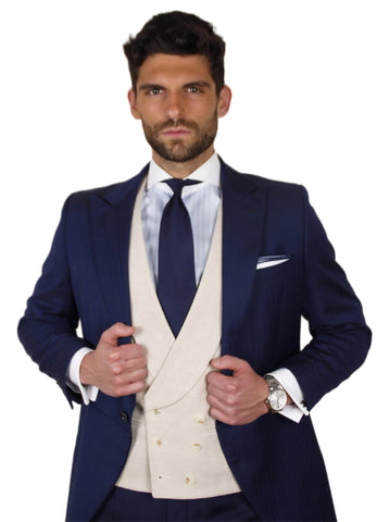 CHALECO BEIGE CRUZADO