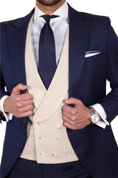 CHALECO BEIGE CRUZADO