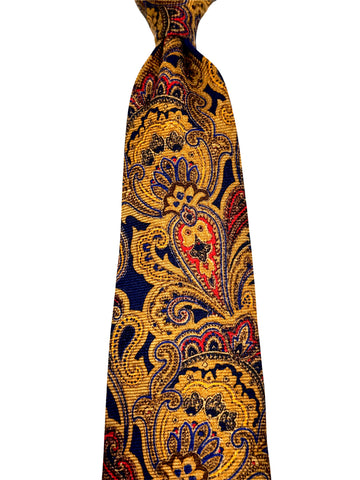 NAVY/BROWN PAISLEY WOOL.