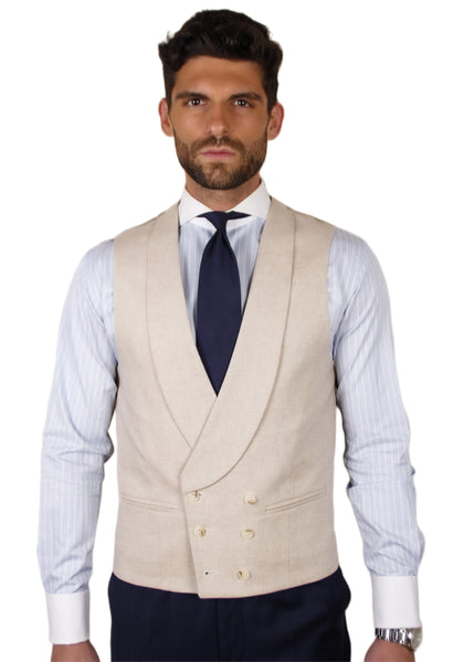 CHALECO BEIGE CRUZADO