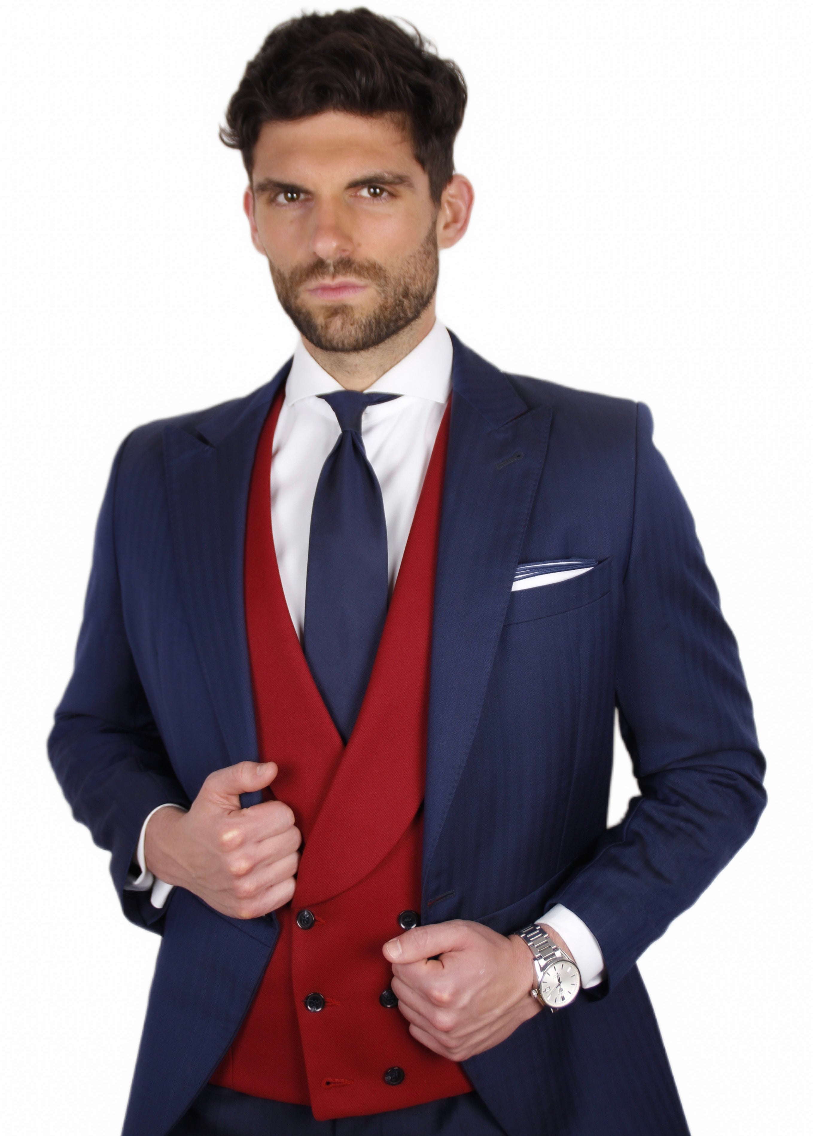 Traje Granate Hombre Chaleco Traje Burdeos Traje Novio Traje De