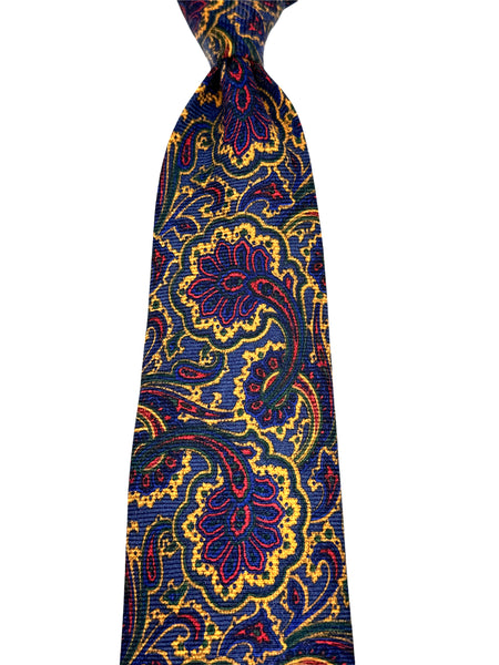 NAVY PAISLEY WOOL
