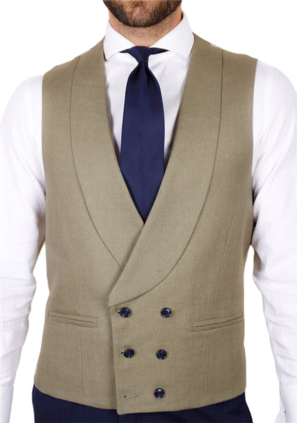 CHALECO OLIVA DE LINO