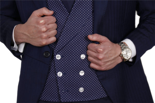 CHALECO TOPOS BOTONES BLANCOS