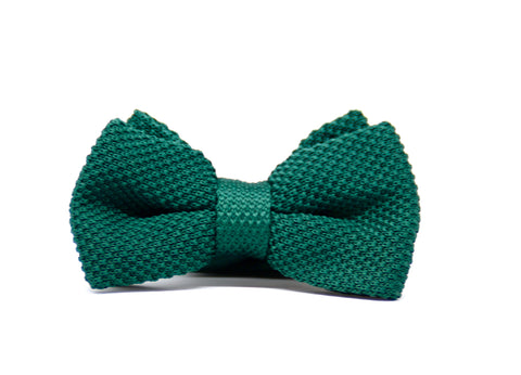 GREEN KNITTED BOW TIE