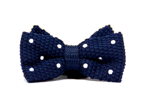 NAVY KNITTED BOW TIE