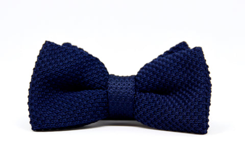 NAVY KNITTED BOW TIE