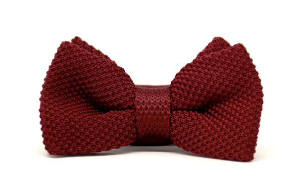 BORDEAUX KNITTED BOW TIE