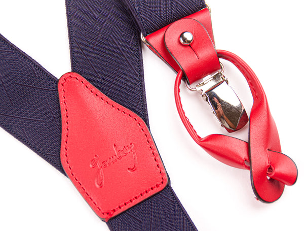 TIRANTES MARINO TRENZADO PIEL ROJO