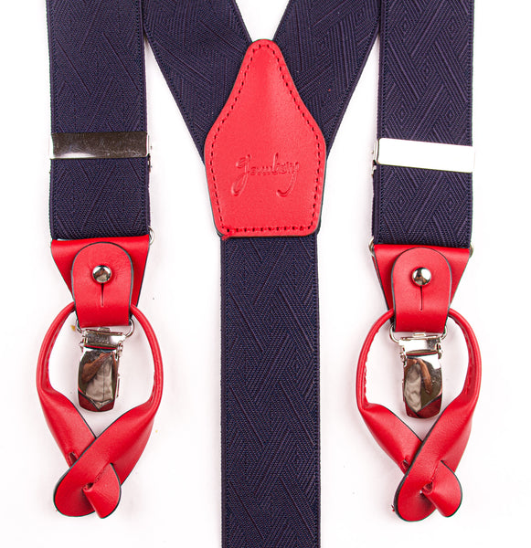 TIRANTES MARINO TRENZADO PIEL ROJO