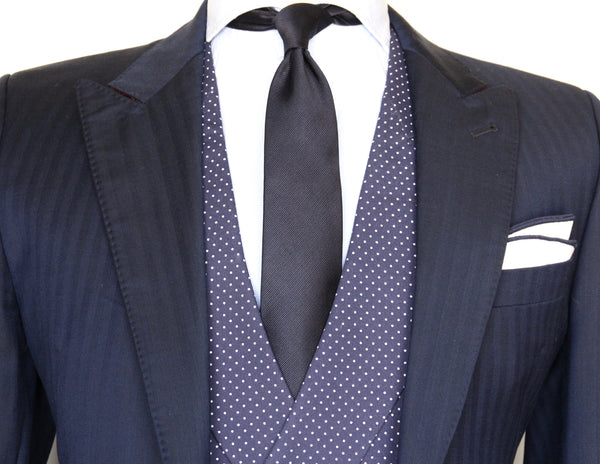 CHALECO TOPOS BOTONES BLANCOS