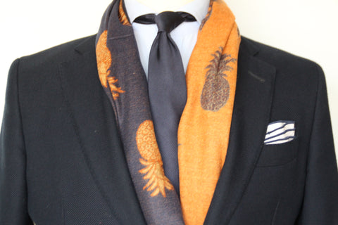 ORANGE PINEAPPLES SCARF