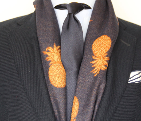 ORANGE PINEAPPLES SCARF