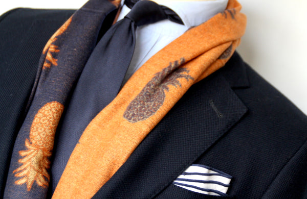 ORANGE PINEAPPLES SCARF