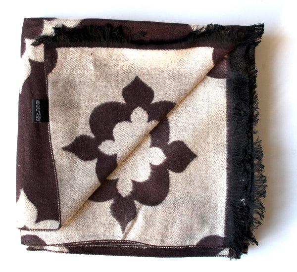 BROWN/BEIGE MEDALLIONS SCARF