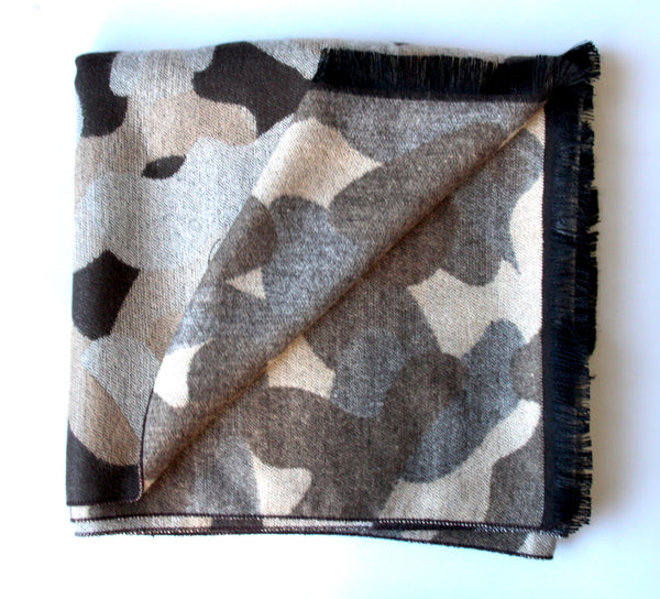 CAMOUFLAGE BROWN SCARF
