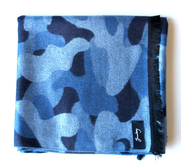 BLUE CAMOUFLAJE SCARF