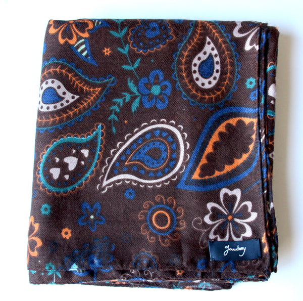 BROWN FLOWERS SCARF