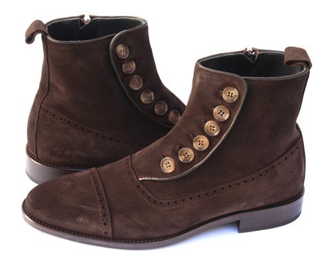 BUTTON BOOTS BROWN