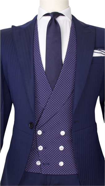 CHALECO TOPOS BOTONES BLANCOS