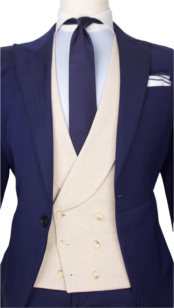 CHALECO BEIGE CRUZADO