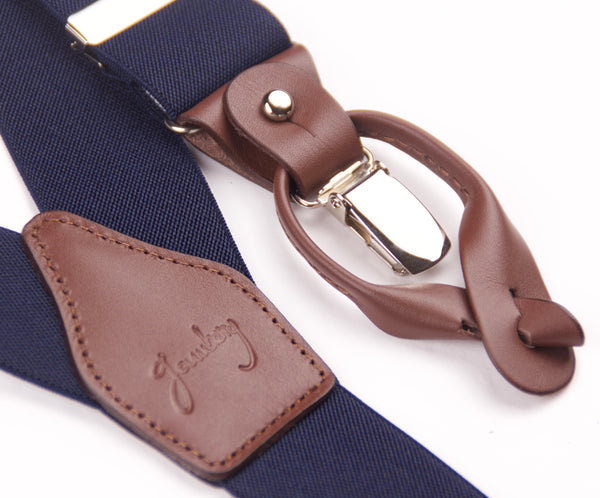 TIRANTES MARINO LISO PIEL MARRÓN