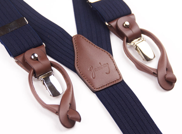 TIRANTES ESPIGA MARINO PIEL MARRÓN