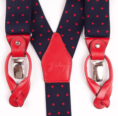 TIRANTES GAMBERRY MARINO TOPOS ROJO