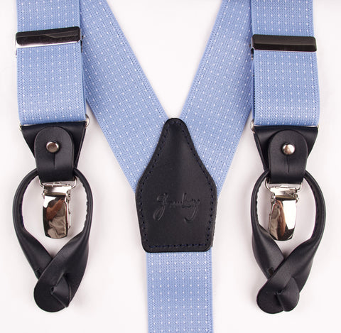 TIRANTES GAMBERRY AZUL MICRO TOPOS BLANCO