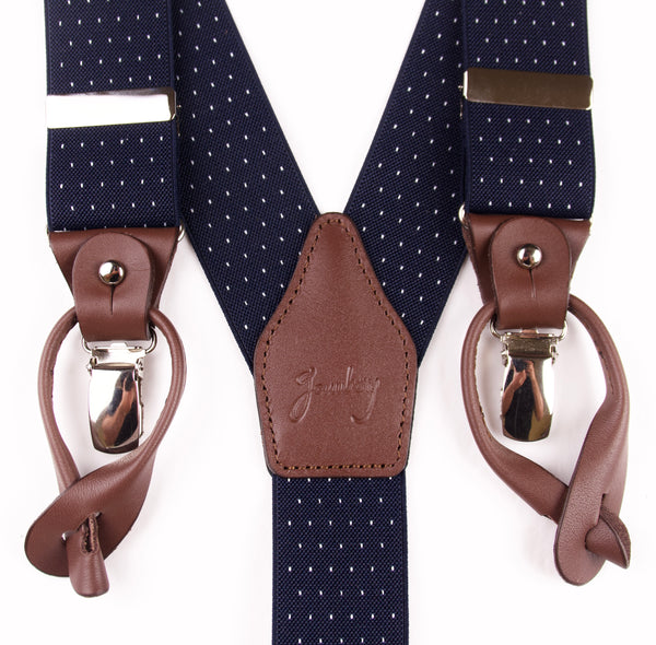 TIRANTES MICRO TOPOS MARINO PIEL MARRÓN