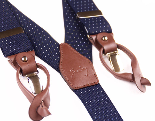 TIRANTES MICRO TOPOS MARINO PIEL MARRÓN