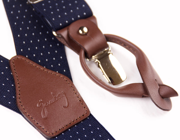 TIRANTES MICRO TOPOS MARINO PIEL MARRÓN