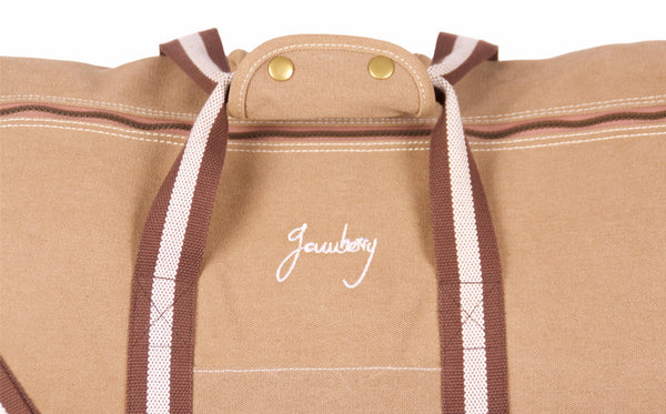 BEIGE VINTAGE TRAVEL BAG