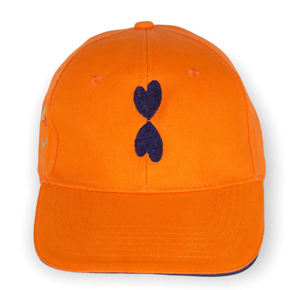 ORANGE HEART CAP