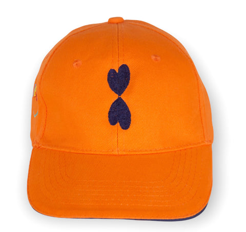 ORANGE HEART CAP