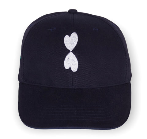 NAVY HEART CAP