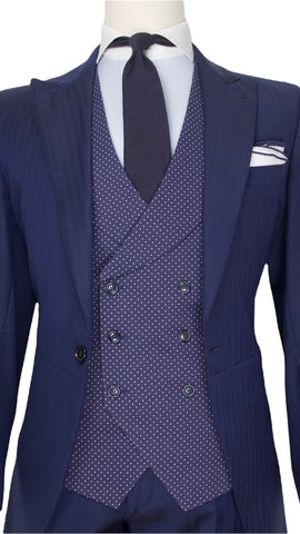 CHALECO TOPOS BOTONES AZUL MARINO