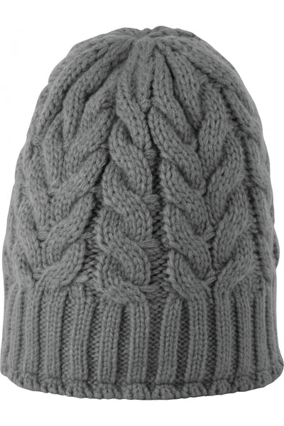 GORRO GRIS TRENZADO