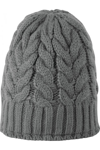 GORRO GRIS TRENZADO